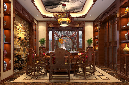 沧州温馨雅致的古典中式家庭装修设计效果图